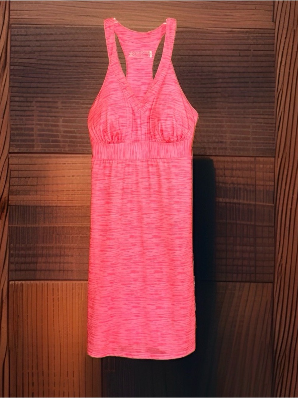Outdoor Life Heathered Neon Pink Racerback Mini Dress w/Support-S-EC
